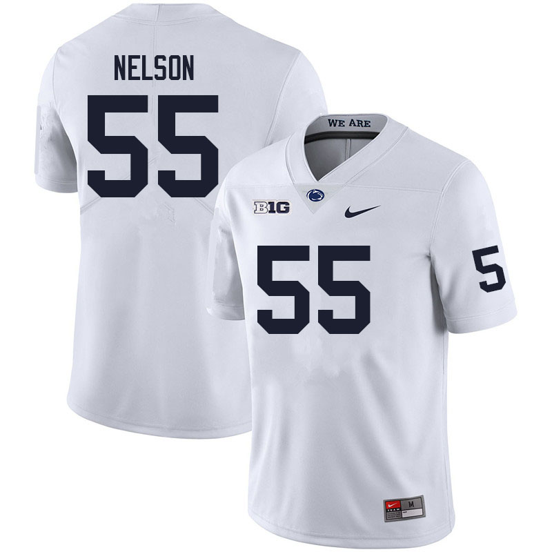 Men #55 JB Nelson Penn State Nittany Lions College Football Jerseys Sale-White